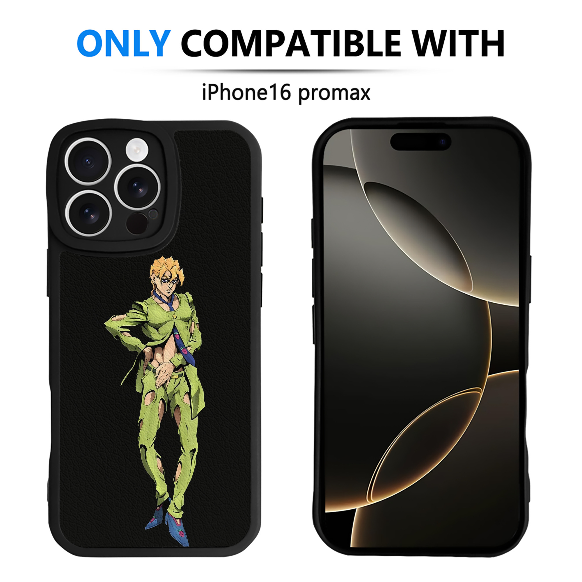 （画像用） ジョジョの奇妙な冒険 パンナコッタ?フー JoJo's Bizarre Adventure Pannacotta Fugo 【iPhone 16シリーズ対応】シリコンスマホケース（レザー調） 材質：シリコン